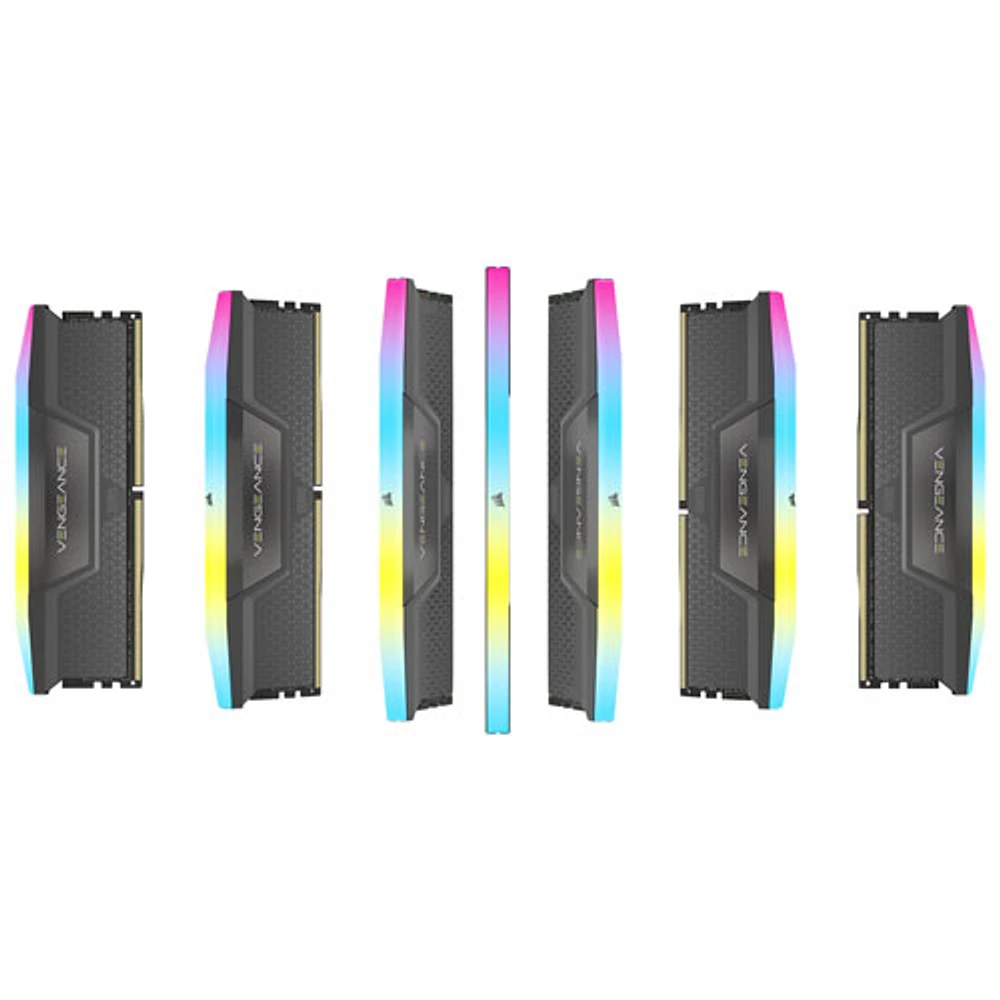 Mémoire DDR5 32 Go (2 x 16 Go) 6000 MHz Vengeance RGB de Corsair pour PC (CMH32GX5M2B6000Z30K)