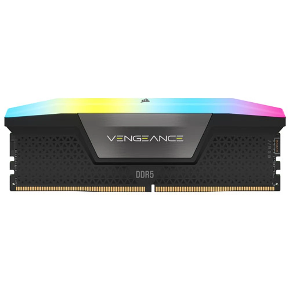 Mémoire DDR5 32 Go (2 x 16 Go) 6400 MHz Vengeance RGB de Corsair pour PC (CMH32GX5M2B6400C36)