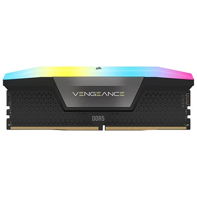 Mémoire DDR5 32 Go (2 x 16 Go) 6400 MHz Vengeance RGB de Corsair pour PC (CMH32GX5M2B6400C36)