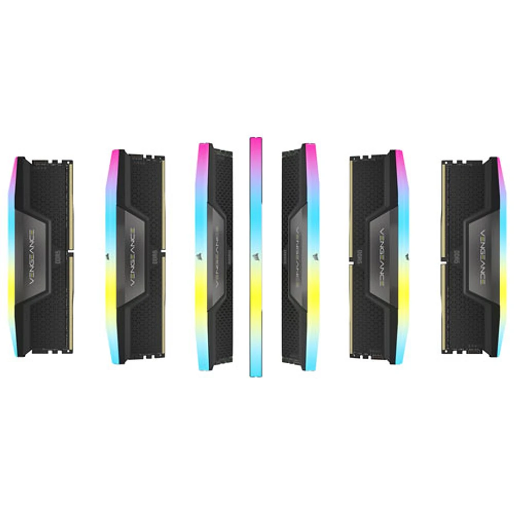 Mémoire DDR5 32 Go (2 x 16 Go) 6000 MHz Vengeance RGB de Corsair pour PC (CMH32GX5M2B6000C30)