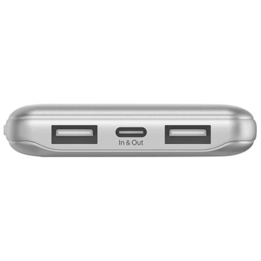 Belkin BoostCharge 10000 mAh USB-A/USB-C 15W PD Power Bank - Silver