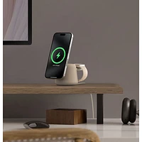 Belkin BoostCharge Pro 2-in-1 Wireless Charging Dock with MagSafe for iPhone & Apple Watch - Sand
