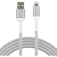 Câble tissé USB-A à Lightning de 2,5 m (8 pi) de dbramante1928 (DB-CB25ALGRU510) - Blanc