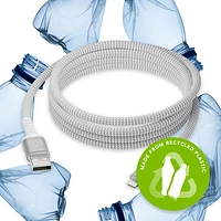 Câble tissé USB-A à Lightning de 2,5 m (8 pi) de dbramante1928 (DB-CB25ALGRU510) - Blanc