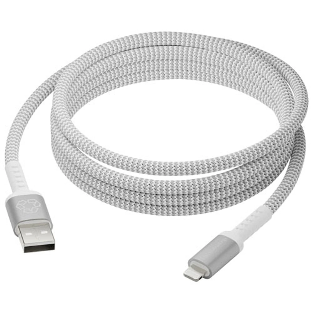 Câble tissé USB-A à Lightning de 2,5 m (8 pi) de dbramante1928 (DB-CB25ALGRU510) - Blanc