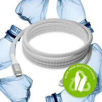 Câble tissé USB-C à Lightning de 2,5 m (8 pi) de dbramante1928 (DB-CB25CLGRU512) - Blanc