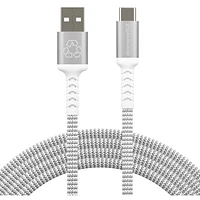 Câble tissé USB-A à USB-C de 2,5 m (8 pi) de dbramante1928 (DB-CB25ACGRU509) - Blanc