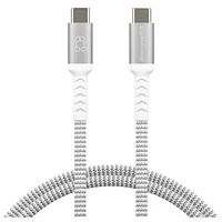 Câble tissé USB-C à USB-C de 1,2 m (3,94 pi) de dbramante1928 (DB-CB12CCGRU507) - Blanc