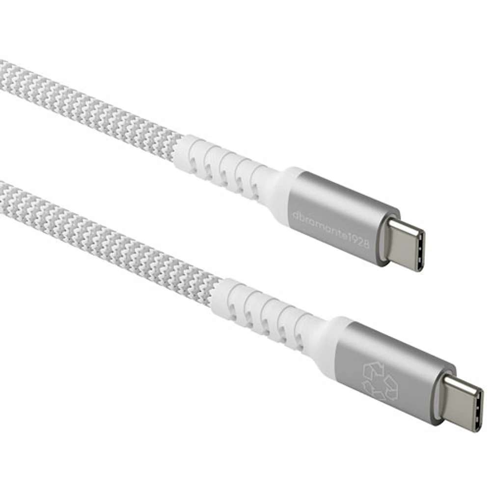 Câble tissé USB-C à USB-C de 1,2 m (3,94 pi) de dbramante1928 (DB-CB12CCGRU507) - Blanc