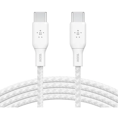 Belkin BoostCharge Braided 2m (6.6 ft.) USB-C to USB-C 100W Cable (CAB014bt2MWH)