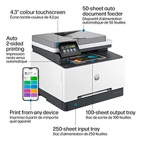 Imprimante à jet d'encre tout-en-un sans fil couleur LaserJet Pro 3301fdw de HP