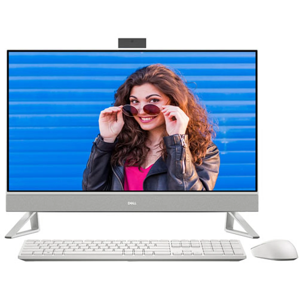 Ordinateur de bureau tout-en-un 27 po Inspiron de Dell - Blanc (Core 7 150U d'Intel/RAM 16 Go/SSD 1 To/Win 11)