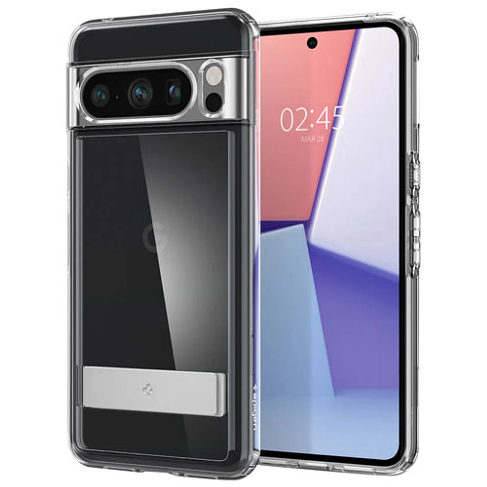 Étui rigide ajusté Slim Armor Essential S de Spigen pour Pixel 8 Pro - Transparent
