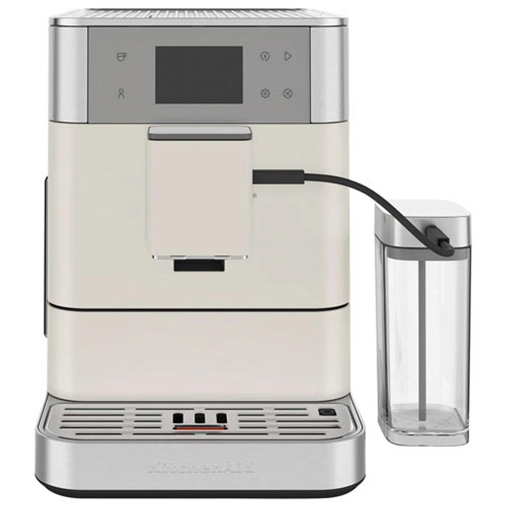 KitchenAid KES8557 Automatic Espresso Machine with Coffee Grinder & Automatic Milk Frothing - Porcelain White