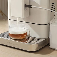 KitchenAid KES8557 Automatic Espresso Machine with Coffee Grinder & Automatic Milk Frothing - Porcelain White
