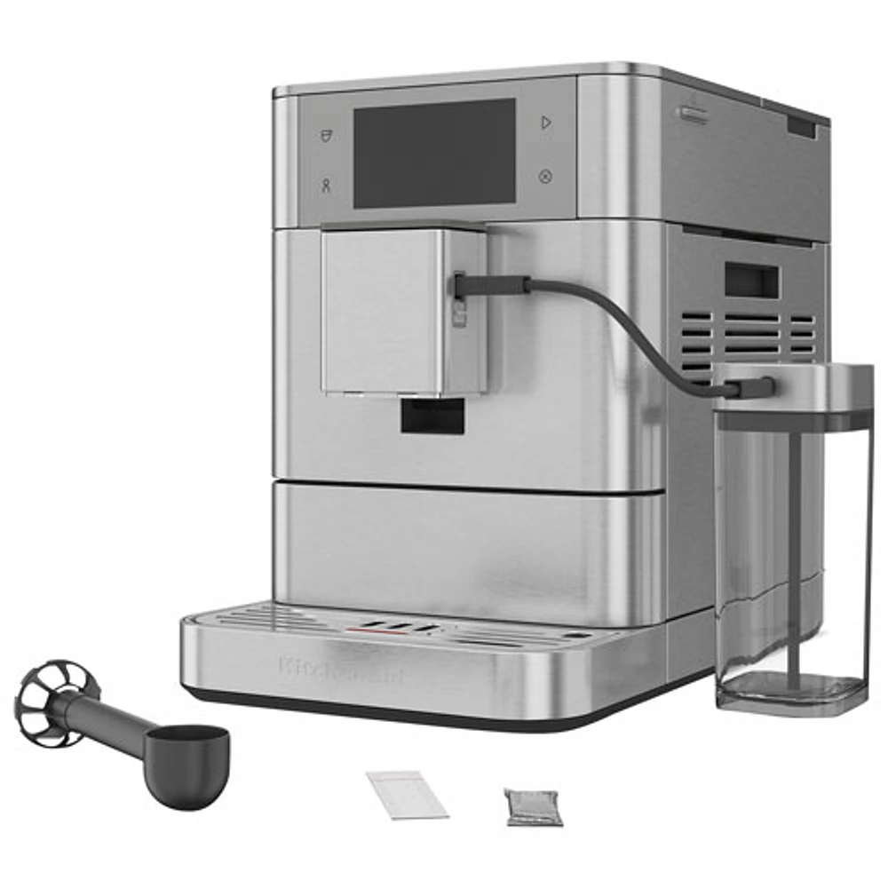 KitchenAid KES8558 Automatic Espresso Machine with Coffee Grinder & Automatic Milk Frothing - Stainless Steel