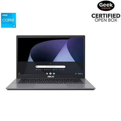 Boîte ouverte - Chromebook Plus à écran tactile 14 po CX34 d'ASUS - Noir/Gris (Core i3-1215U d'Intel/128 Go/RAM 8 Go/ChromeOS)