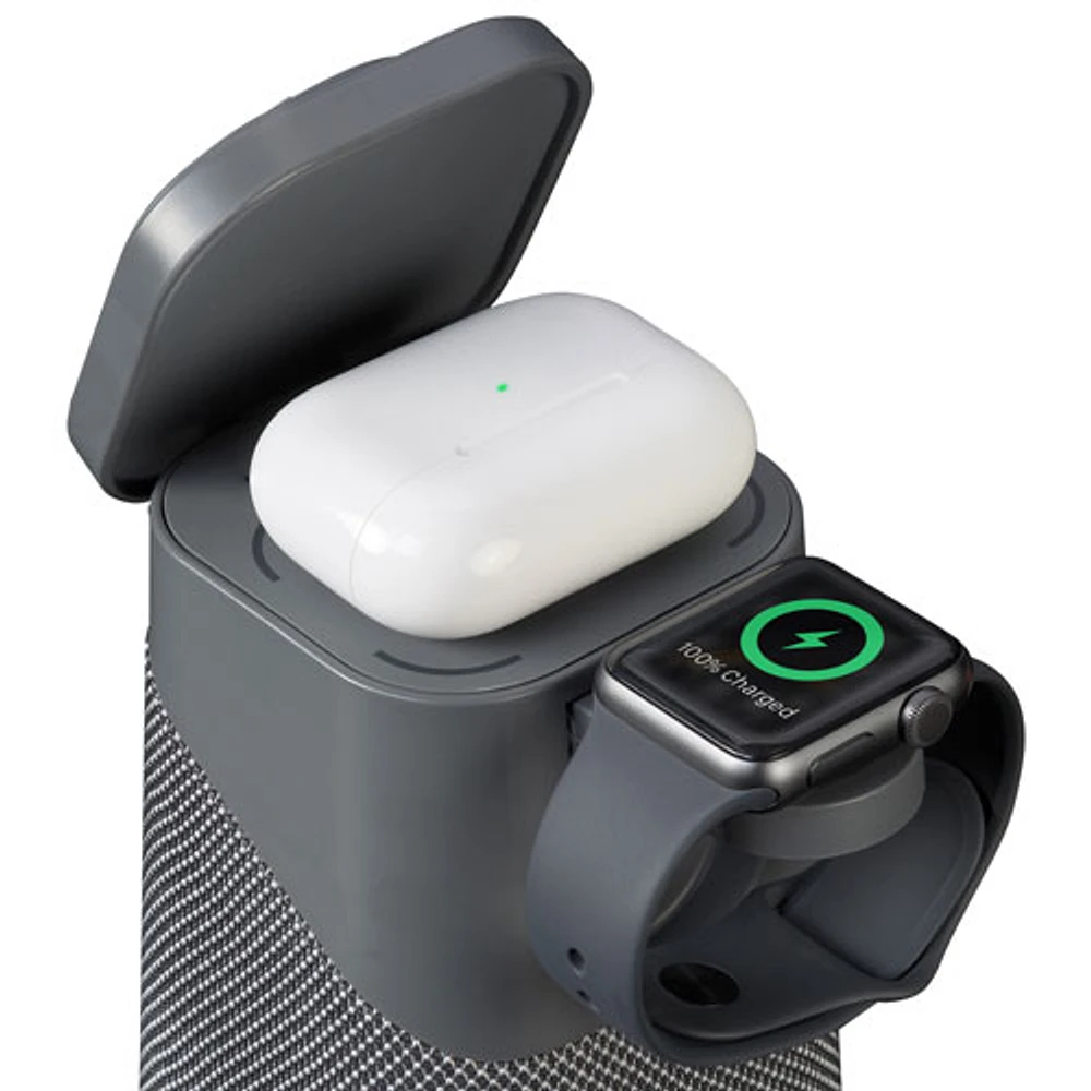 Haut-parleur Bluetooth iPBT70 d'iHome avec recharge sans fil triple et lumière d'ambiance