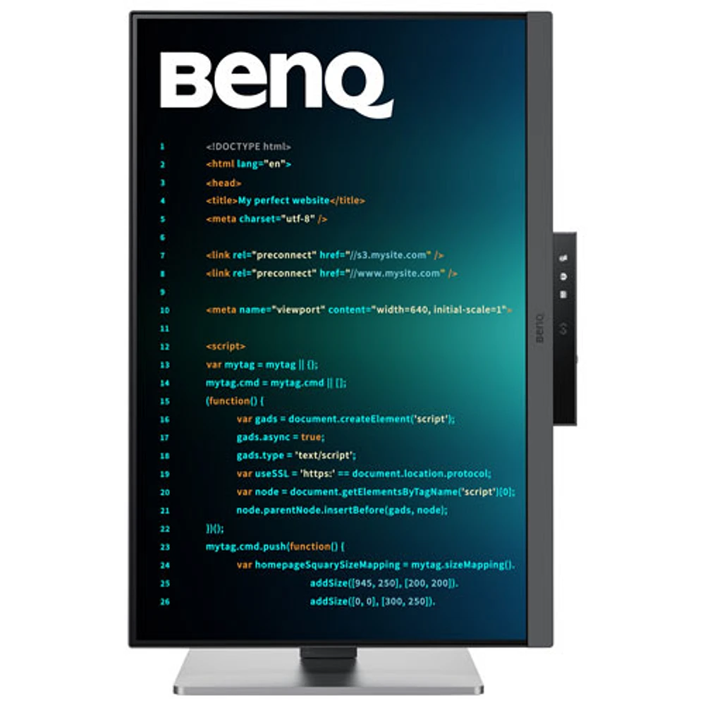 Moniteur ACL IPS WQHD 60 Hz de 24,1 po de BenQ avec temps de réponse de 5 ms gris à gris (RD240Q) - Gris métallique