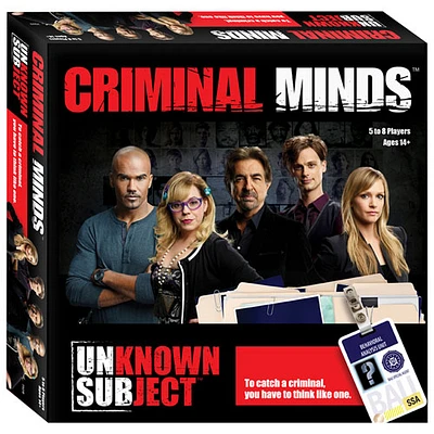 Jeu Criminal Minds UNknown SUBject de Playmonster - Anglais