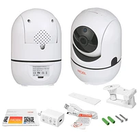 Interphone de surveillance Wi-Fi MobiCam HDX de Mobi avec pivot/inclinaison/zoom et détection des mouvements