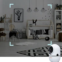 Interphone de surveillance Wi-Fi MobiCam HDX de Mobi avec pivot/inclinaison/zoom et détection des mouvements