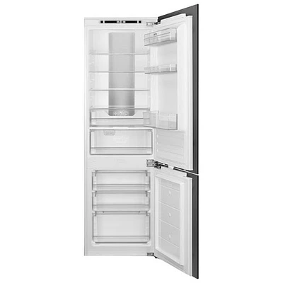 Réfrigérateur à congélateur inférieur encastrable 9,2 pi³ 22 po de Smeg (CB2485U) - Prêt pour panneau
