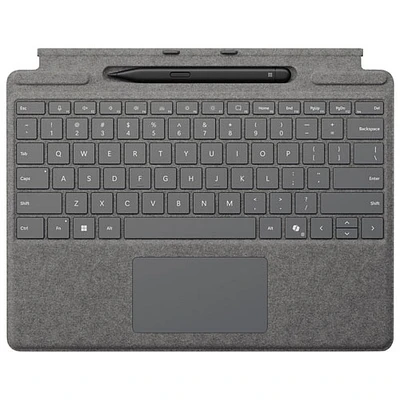 Microsoft Surface Pro Keyboard with Slim Pen for Surface Pro 13" / Pro (11th Edition) / Pro 8 / Pro 9 -Platinum -En