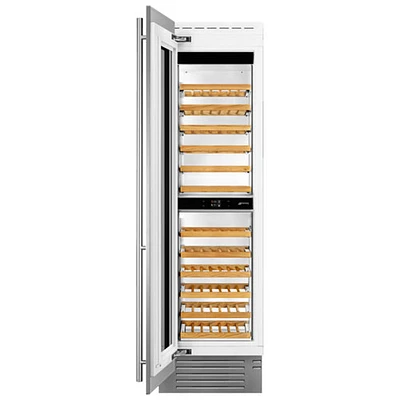 Cellier à deux zones de température de Smeg pour 78 bouteilles (WCOU24LX) - Acier inoxydable
