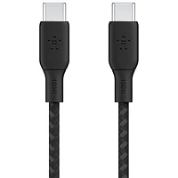 Belkin 2m (6.6ft) BoostCharge USB-C to USB-C Braided Cable (CAB014bt2MBK) - Black