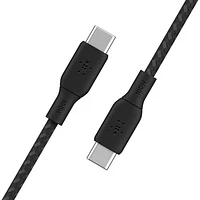 Belkin 3m (10ft) BoostCharge USB-C to USB-C Braided Cable (CAB014bt3MBK) - Black