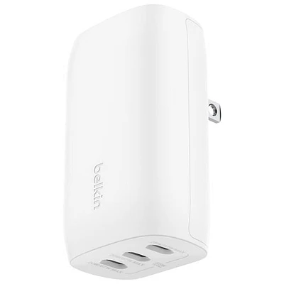 Belkin BoostCharge Pro 67W 3-Port USB-C Wall Charger (WCC002dqWH) - White