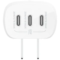 Belkin BoostCharge Pro 67W 3-Port USB-C Wall Charger (WCC002dqWH) - White