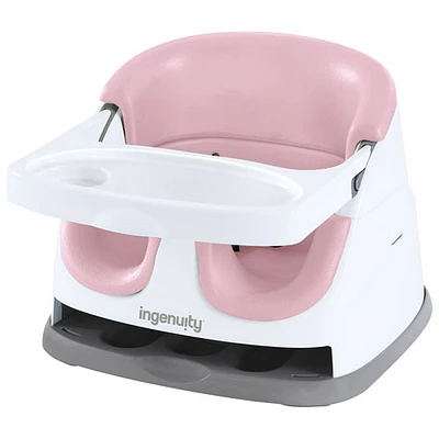 Ingenuity Baby Base 2-in-1 Booster Seat with Tray - Peony/White