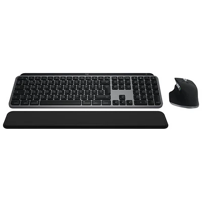 Ensemble Bluetooth MX Keys S de Logitech pour Mac/iPad - Gris cosmique