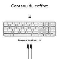 Logitech MX Keys S Wireless Backlit Keyboard for Mac/Ipad - Pale Grey - Only at Best Buy