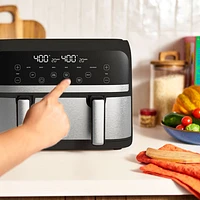 Bella Pro Mini Trizone Flex Air Fryer w/ EverGood Ceramic - 3.8L (4Qt) - Stainless Steel - Only at Best Buy
