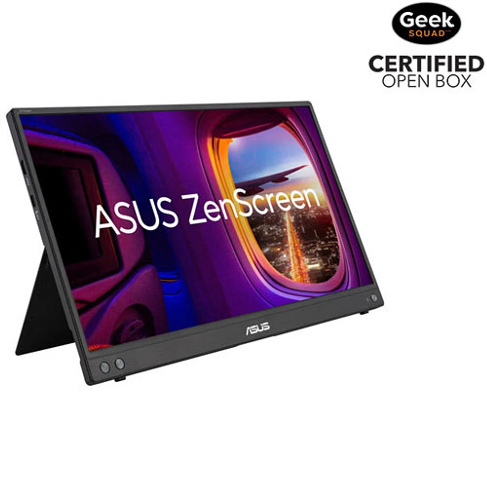 Boîte ouverte - Moniteur DEL IPS HD intégrale de 15,6 po ZenScreen d'ASUS avec temps de réponse de 5 ms gris à gris (MB16AHV)