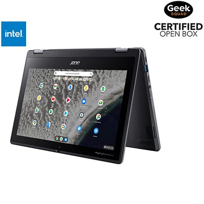 Boîte ouverte - Chromebook à écran tactile de 11,6 po d'Acer - Noir (Celeron N4500 d'Intel/128 Go/RAM 8 Go/ChromeOS)