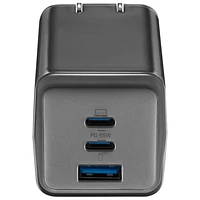 Insignia 65W 3-Port USB-C/USB-A Wall Charger (NS-MW3165C2A1B24-C) - Black - Only at Best Buy