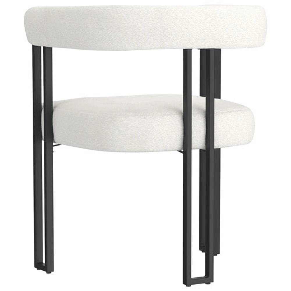 Scarlet Contemporary Fabric Dining Chair - Set of 2 - Ivory