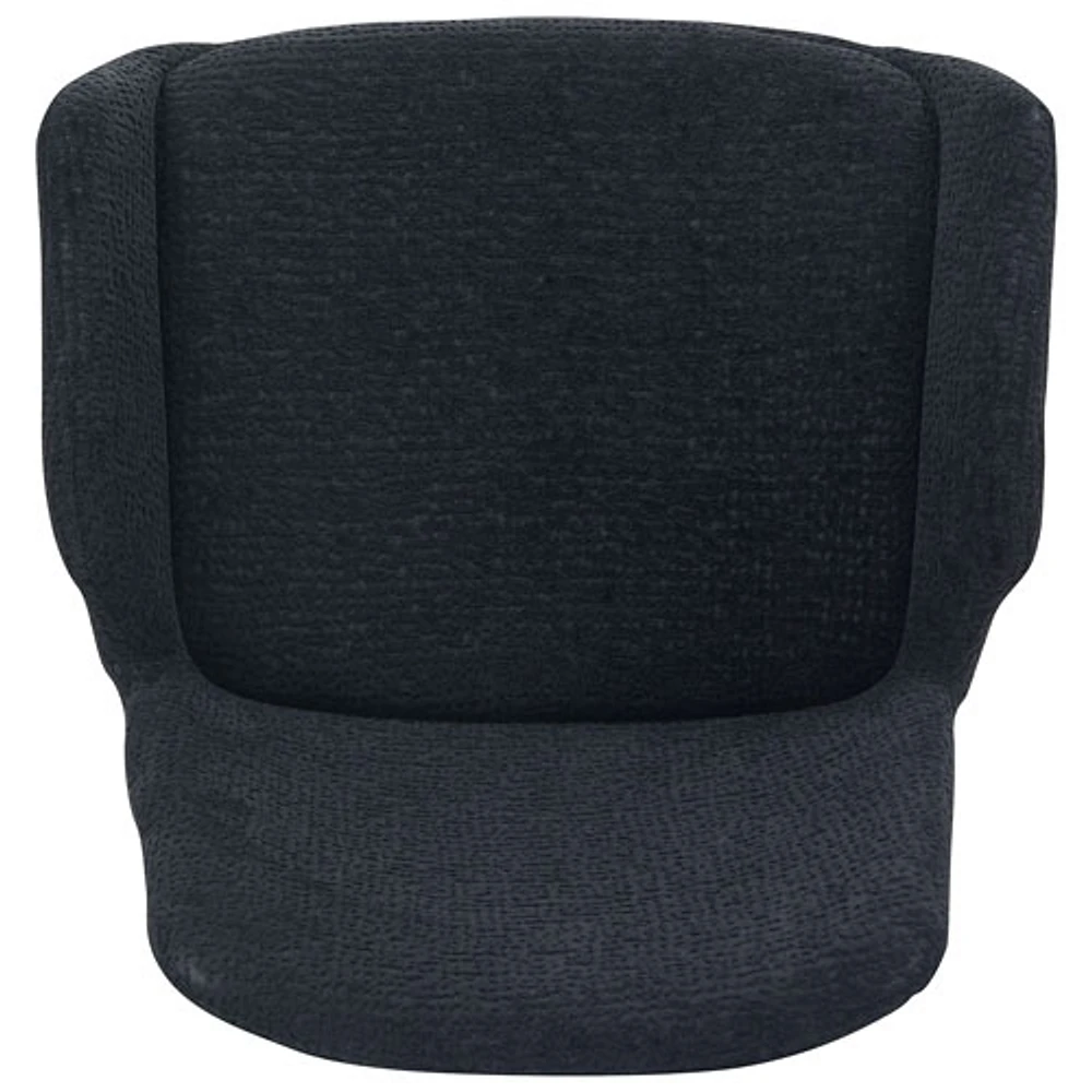 Chaise de salle à manger moderne en tissu Signy - Ensemble de 2 - Noir