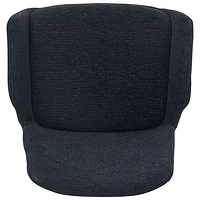 Chaise de salle à manger moderne en tissu Signy - Ensemble de 2 - Noir