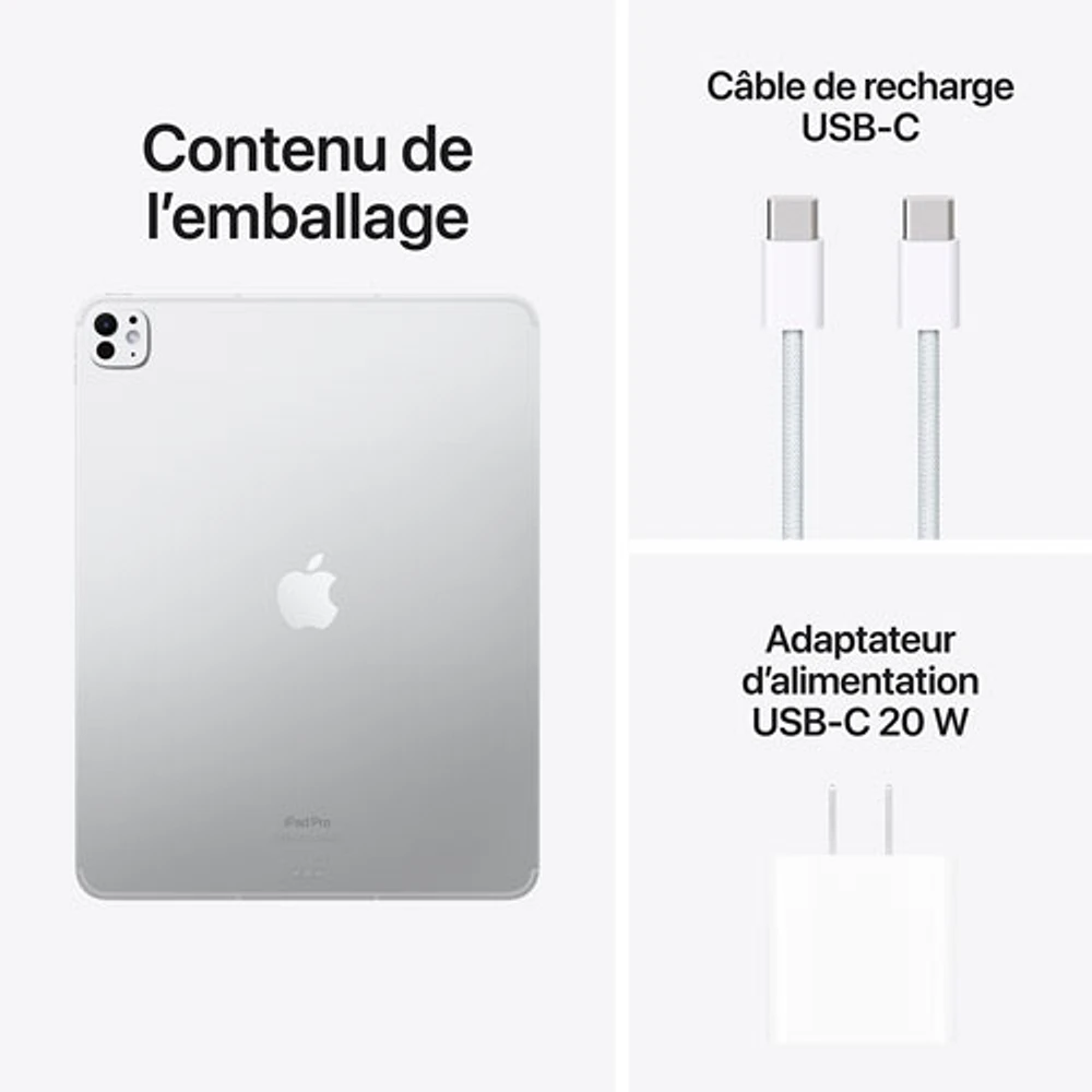 iPad Pro 13 po 1 To avec Wi-Fi et 5G d'Apple (7e génération) - Argenté