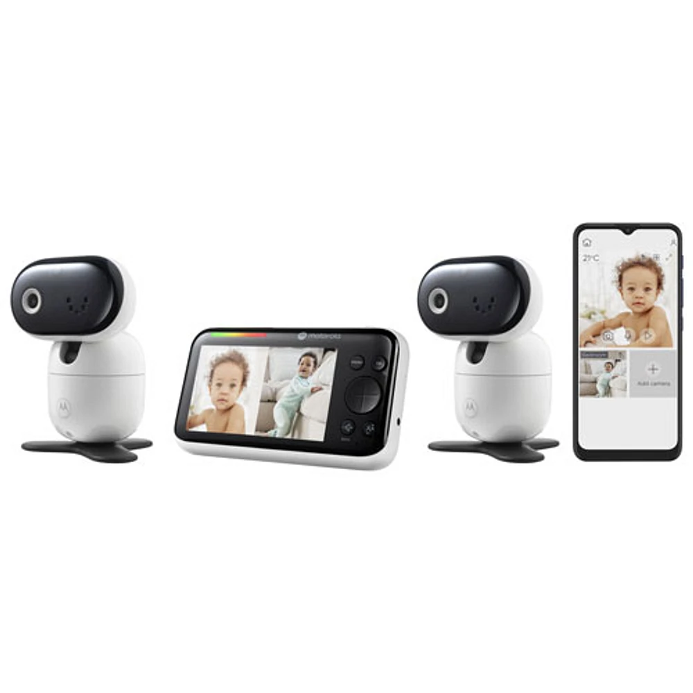 Motorola 5" Wi-Fi Motorized Smart Monitor (PIP1510-2) - Double Camera - White