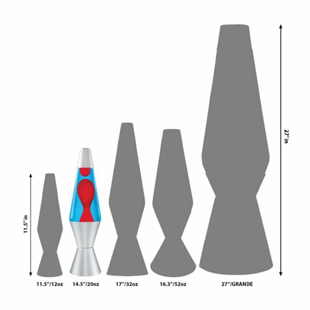 Lava Lite 14.5" Lava Lamp - Red/Blue/Silver