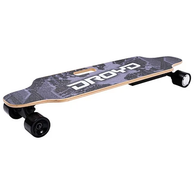 Planche à roulettes longue électrique Mako de Droyd (moteur de 300 W/autonomie maximale de 15 km/vitesse maximale de 16 km/h)