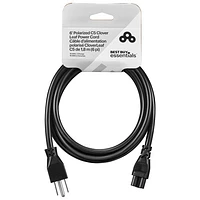 Cordon d'alimentation Clover Leaf C5 de Best Buy Essentials 2 m (6 pi) (BE-HC5PC24-C) - Noir