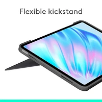 tui-clavier Combo Touch de Logitech avec pavé pour iPad Air po (M2 et M3), iPad Air (5e gén.) - Gris Oxford