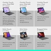 tui-clavier Combo Touch de Logitech avec pavé pour iPad Air po (M2 et M3), iPad Air (5e gén.) - Gris Oxford